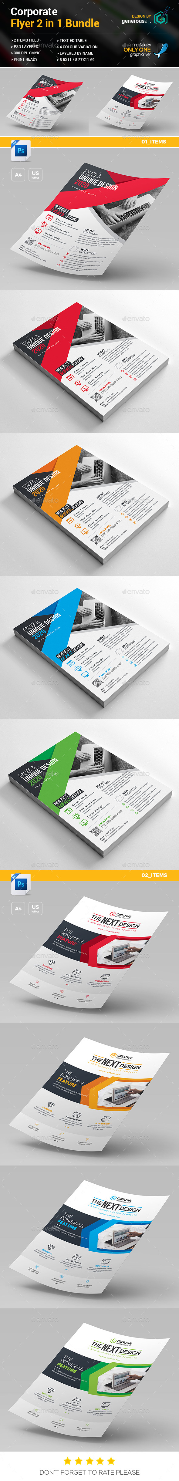 Flyer Bundle 2 in 1 - Flyers Print Templates