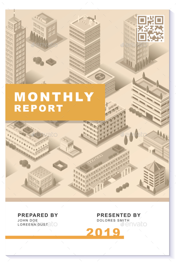 Business Proposal Newsletter Report Modern Design Vector Template - Vectors