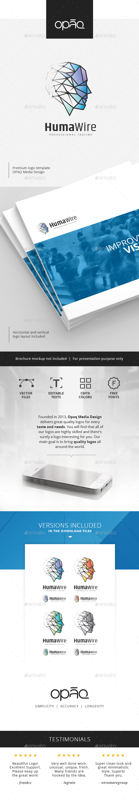 Human Wireframe Triangulation Logo - Humans Logo Templates