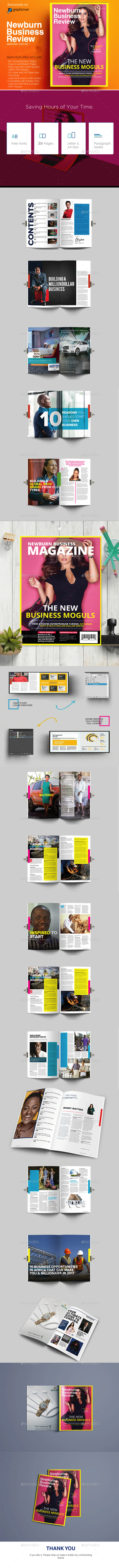 Newburn Business Review Magazine Design Template - Magazines Print Templates