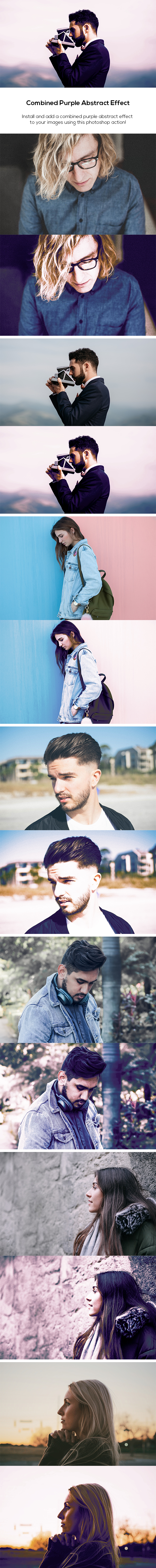 Combined Purple Abstract Effect - Photo Effects Actions