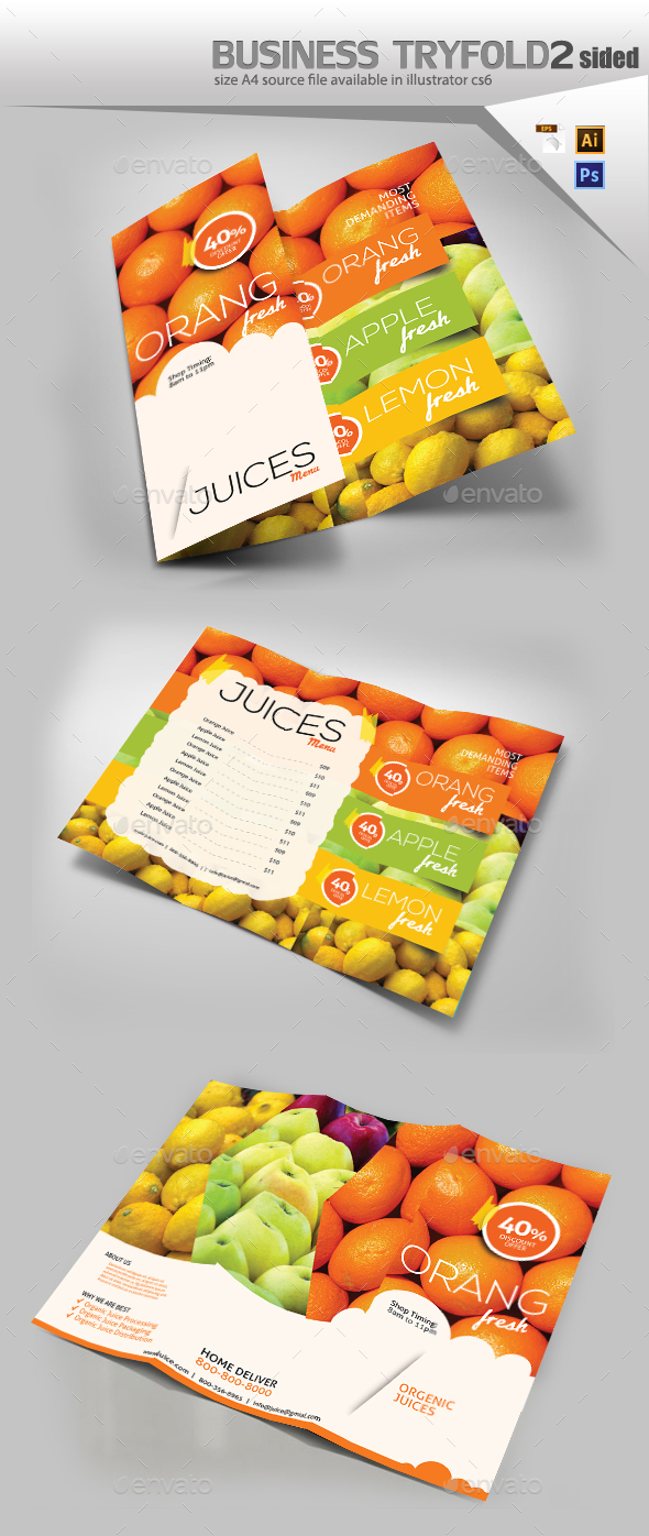 cs6 photoshop font handwriting Shop Juice Designcrew  GraphicRiver Tri by Fold