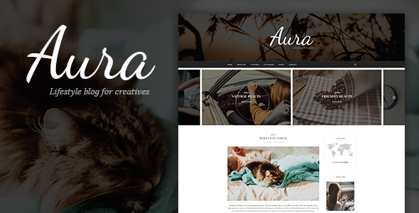 Aura - Personal Blog PSD Template focused on Blogger, Traveler, Photographer needs with PSD Files - Personal PSD Templates