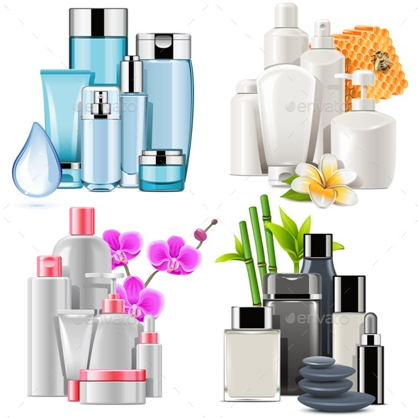 Vector Cosmetic Products - Health/Medicine Conceptual
