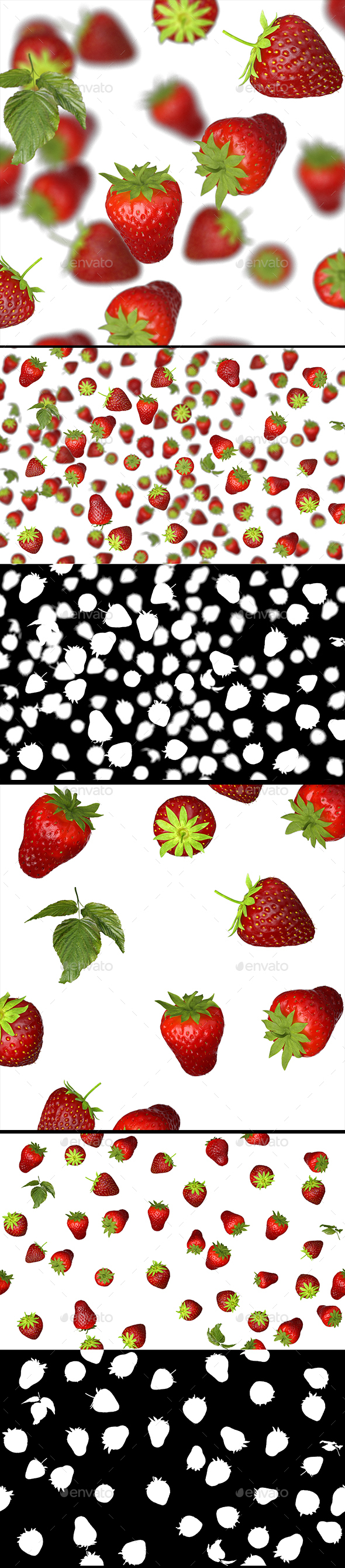 Lots of Strawberries Mini Set - 3D Backgrounds