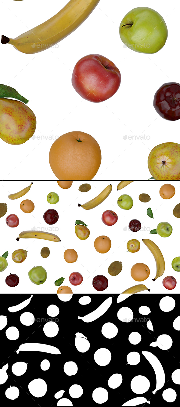Fruit Set - 3D Backgrounds