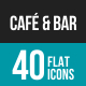 Cafe & Bar Flat Multicolor Icons