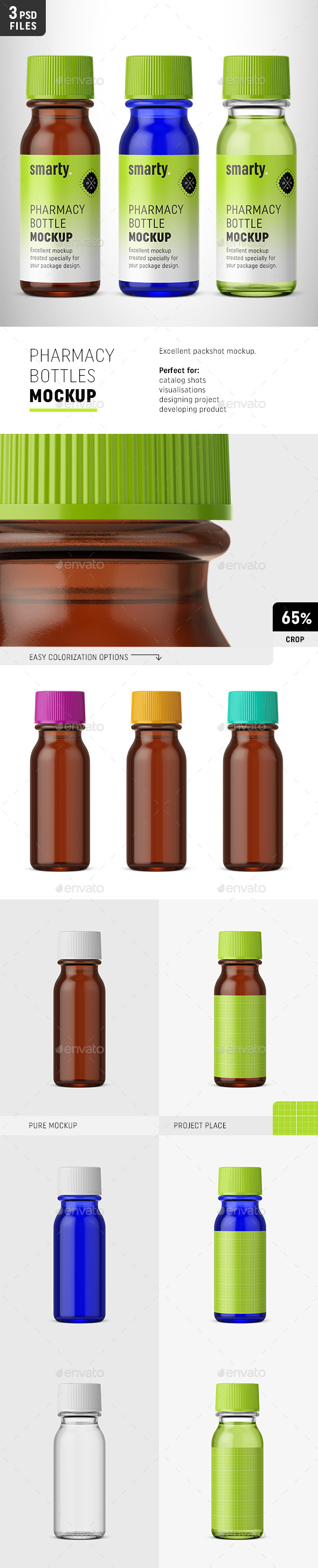 Pharmacy Bottles Mockup