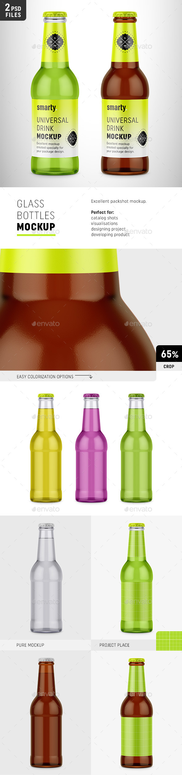 Glass Bottles Mockup