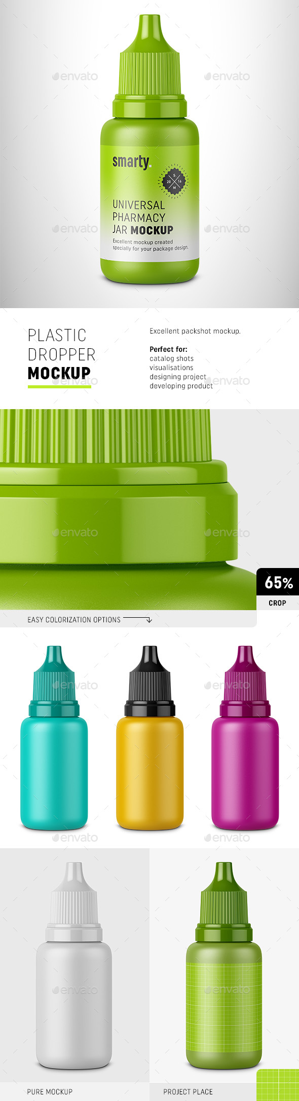 Plastic Dropper Bottle Mockup