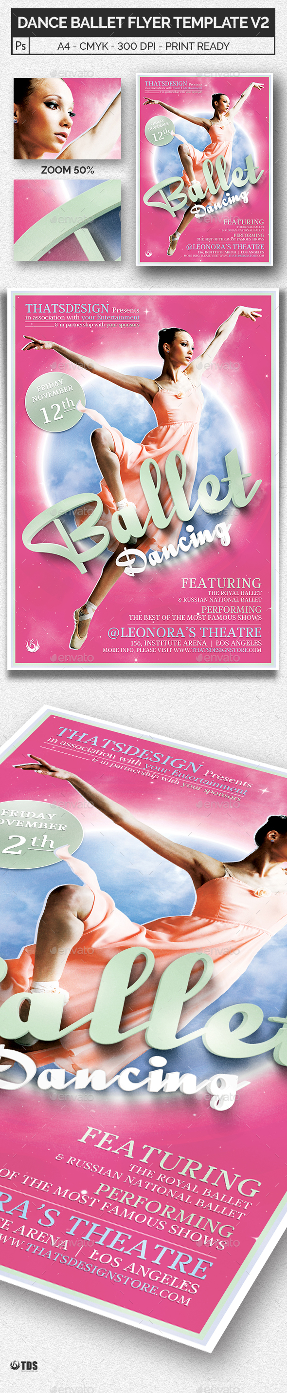 Dance Ballet Flyer Template V2 Dance Ballet Flyer Template V2