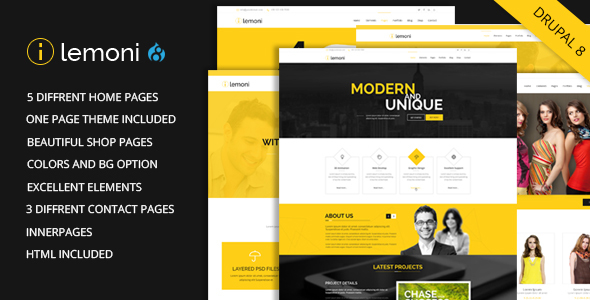 Lemoni - Multipurpose Drupal 8 Theme - Corporate Drupal