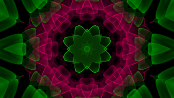 Pink Flower Kaleidoscope Loop V7