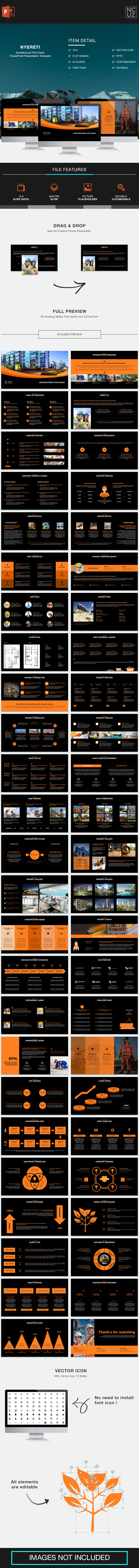 Nyereti Architectural Pitch Deck PowerPoint Template - Pitch Deck PowerPoint Templates