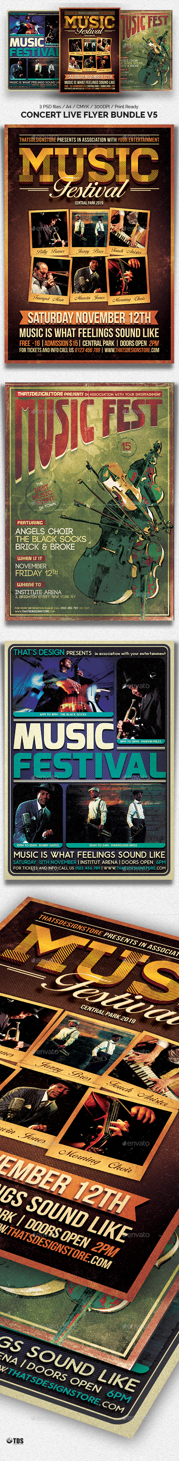 Concert Live Flyer Bundle V5 - Concerts Events