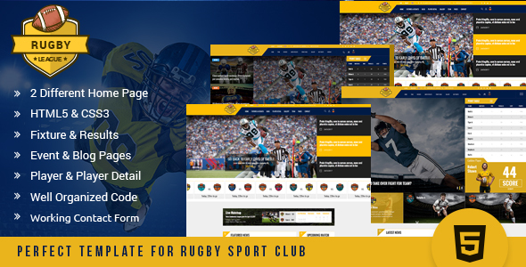 Rugby League HTML - ThemeForest 20167813