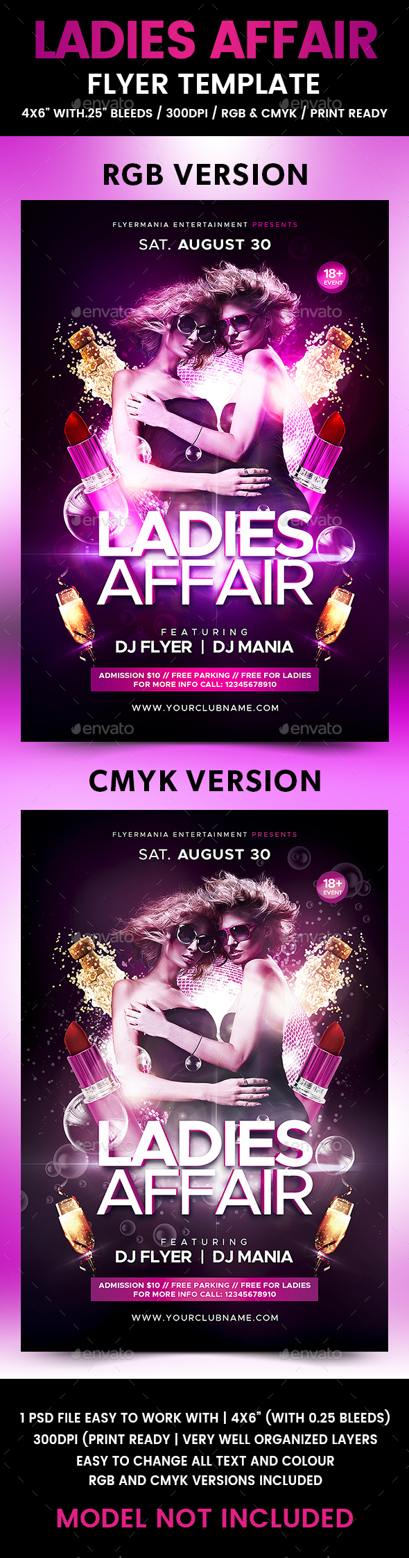 Ladies Affair Flyer Template - Flyers Print Templates