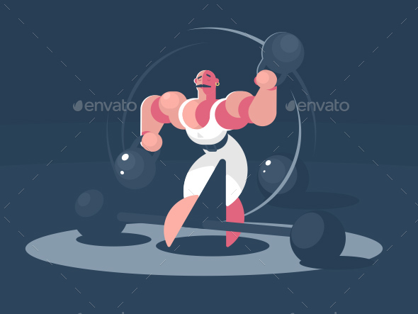 Circus Athlete Strongman - People Characters