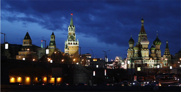 Moscow Russia Night View