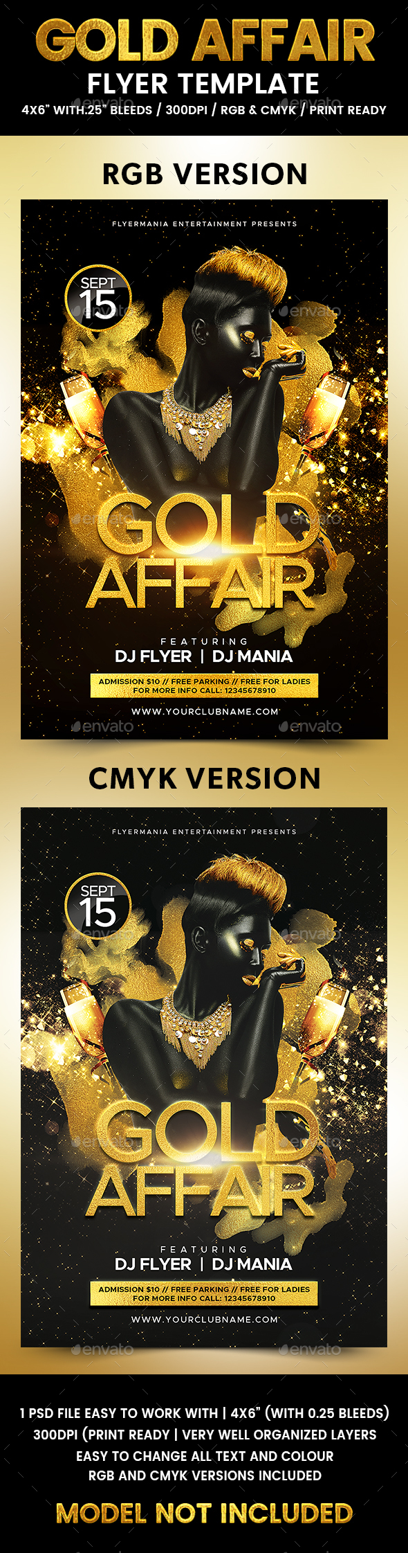 Gold Affair Flyer Template - Events Flyers