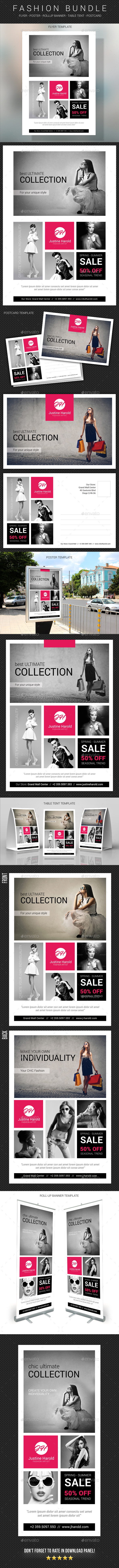 Fashion Templates Bundle - Signage Print Templates