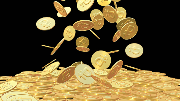 Ruble Symbol Gold Coins alt