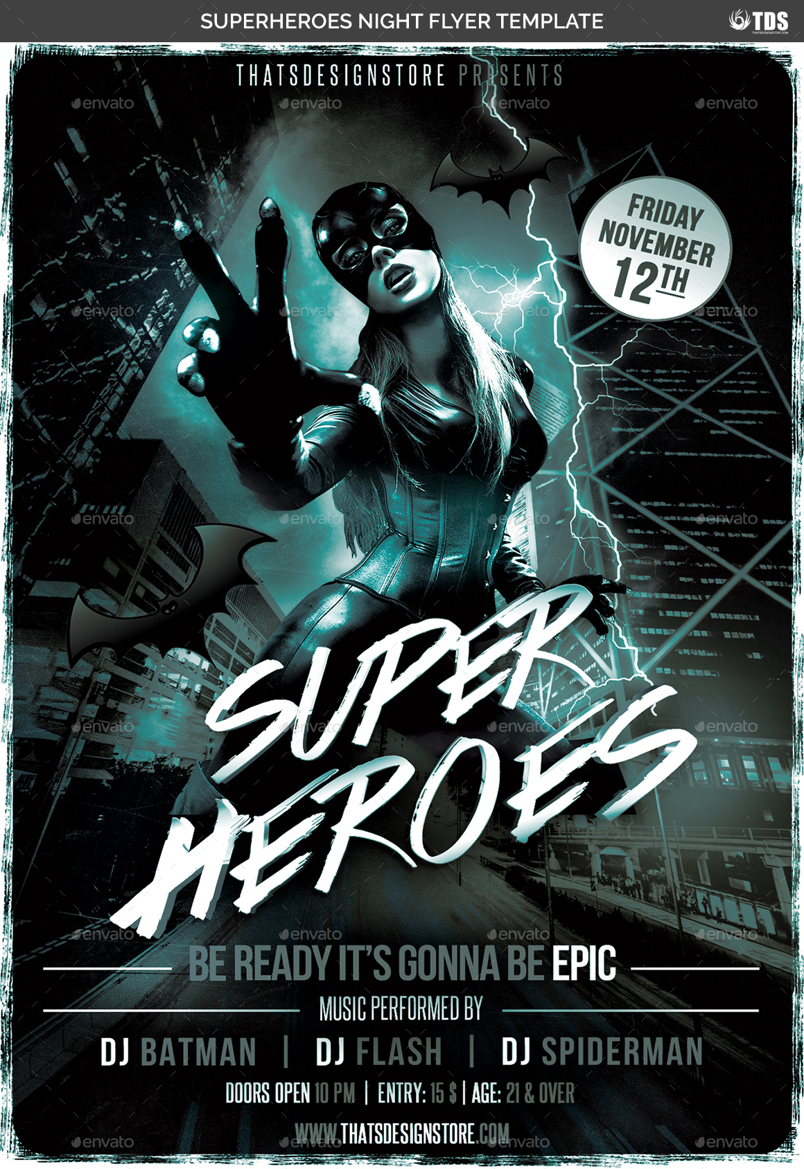 superhero poster template