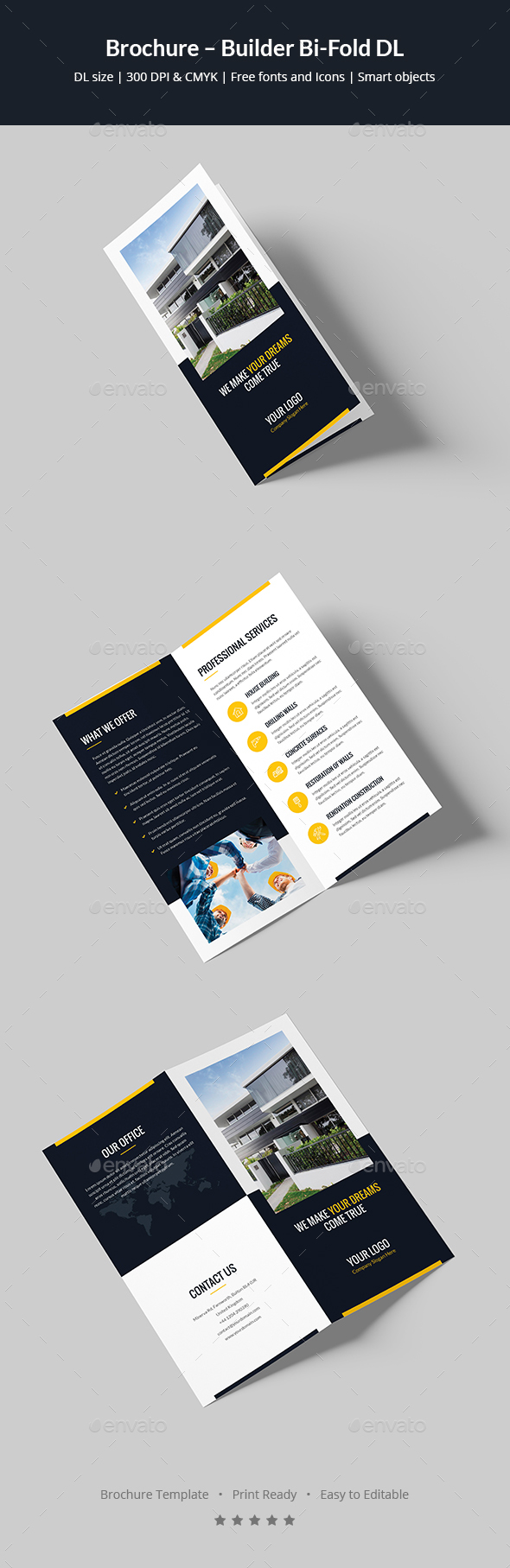 brochure builder bi fold dl by artbart graphicriver