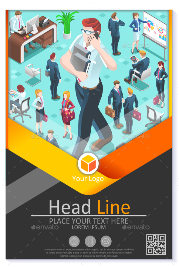 Freelance Report Modern Flyer Design Vector Editable Template - Concepts Business