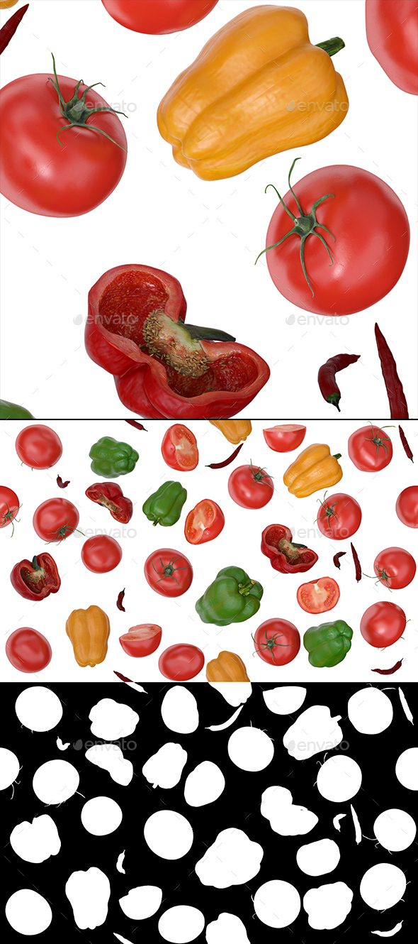 Vegetables - 3D Backgrounds