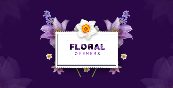 Floral 8 Opening Footages/ Glamour Wedding Titles/ Flowers and Shapes/ Vintage and Hipster/ Romantic