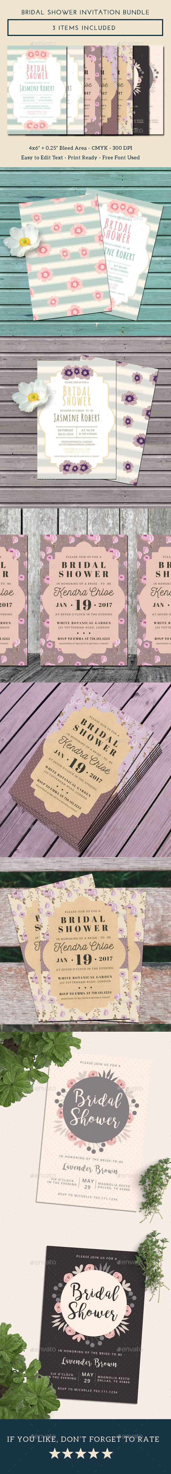 Bridal Shower Invitation Bundle