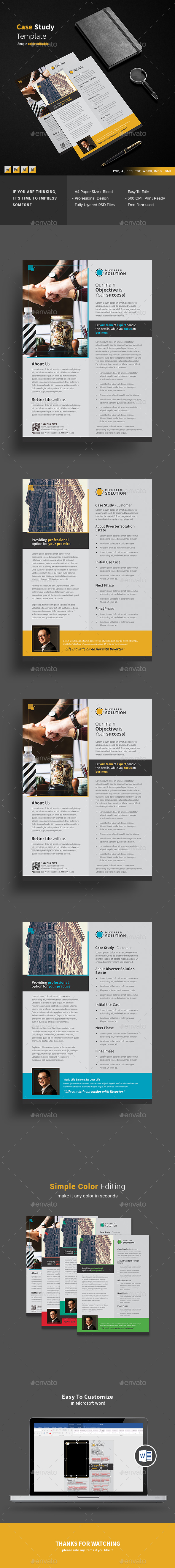 Case Study Template | Flyer - Newsletters Print Templates