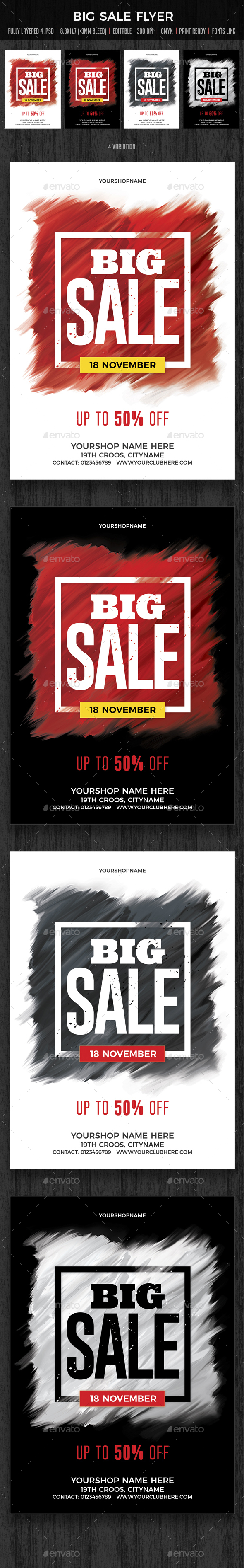 Big Sale Flyer Poster template - Flyers Print Templates