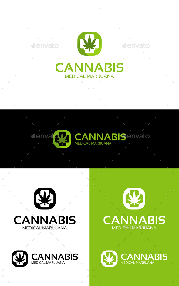 Cannabis Medical - Symbols Logo Templates