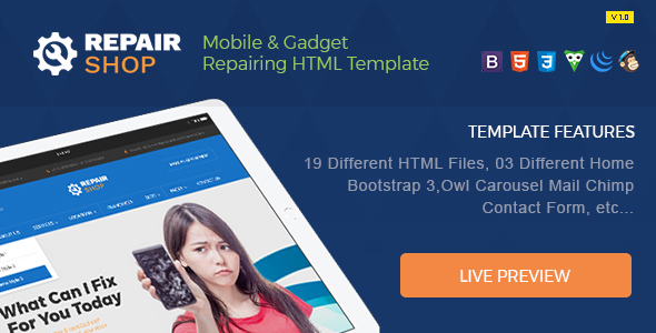 Great Repair Shop - Mobile & Gadget Repairing HTML Template