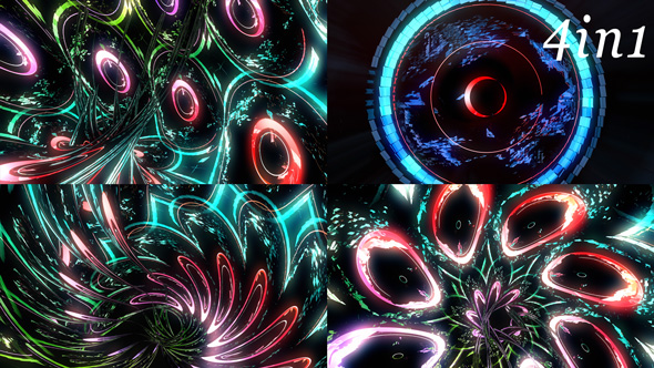 Abstract Flower - VJ Loop Pack (4in1), Motion Graphics | VideoHive