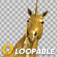 Golden Unicorn  - Stamping Hoof - Angle View - VideoHive Item for Sale