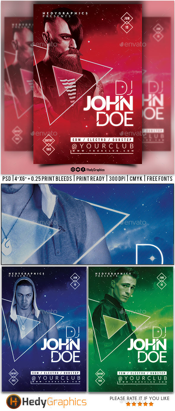 Guest Artist Flyer - Clubs & Parties Events