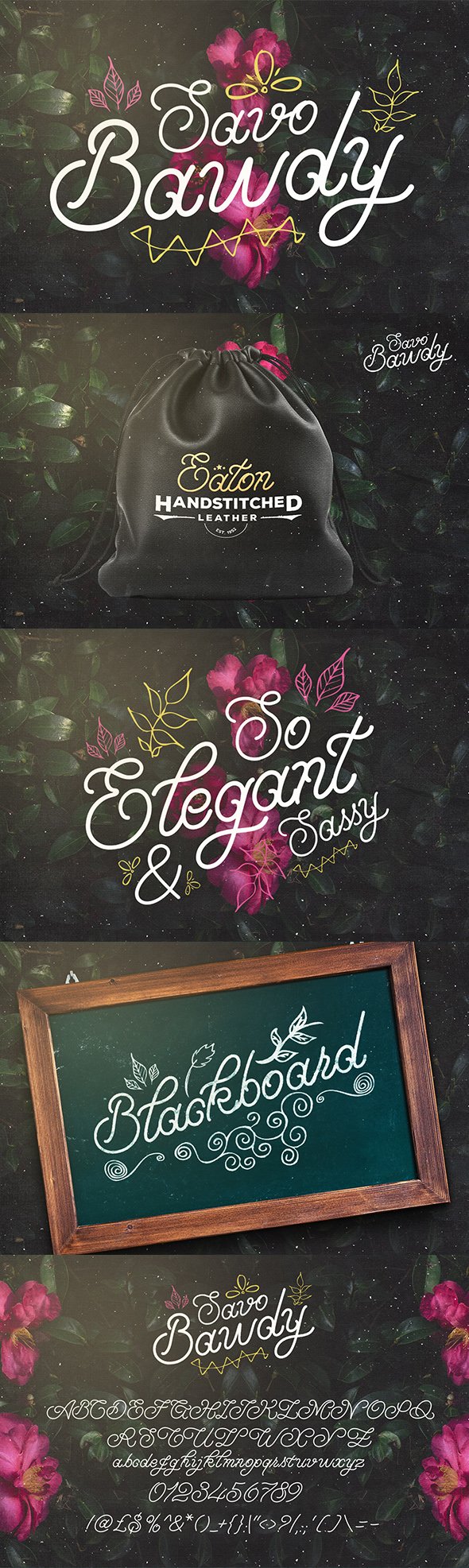 Savo Bawdy - Typeface - Cursive Script