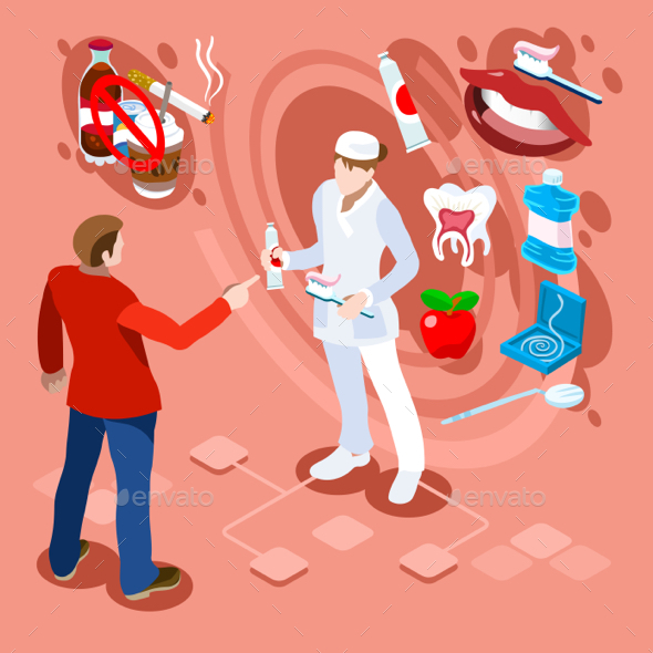 Dental Concept Frame Healthy Clean Teeth Dentist Recomandations - Health/Medicine Conceptual