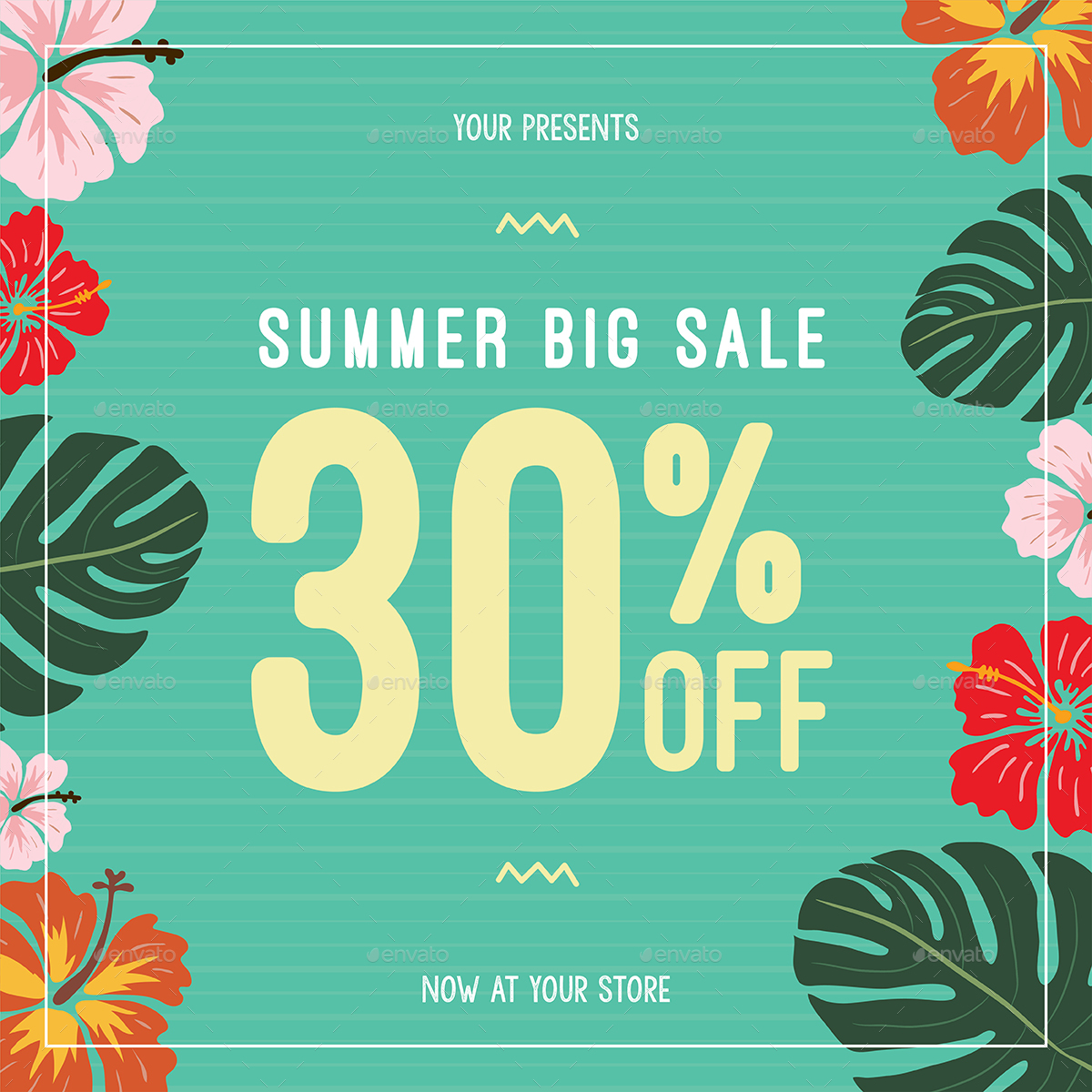Summer Sale Flyer + Instagram Post, Print Templates | GraphicRiver