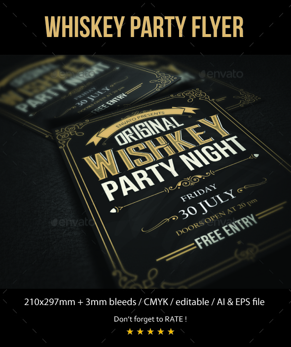 Whiskey Flyer - Events Flyers