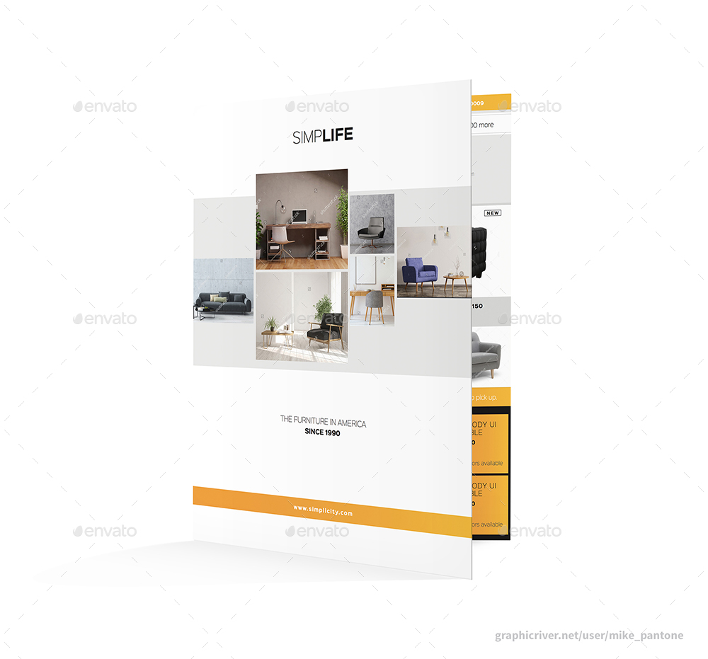 Furniture Store Bifold Halffold Brochure 3 By Mike Pantone