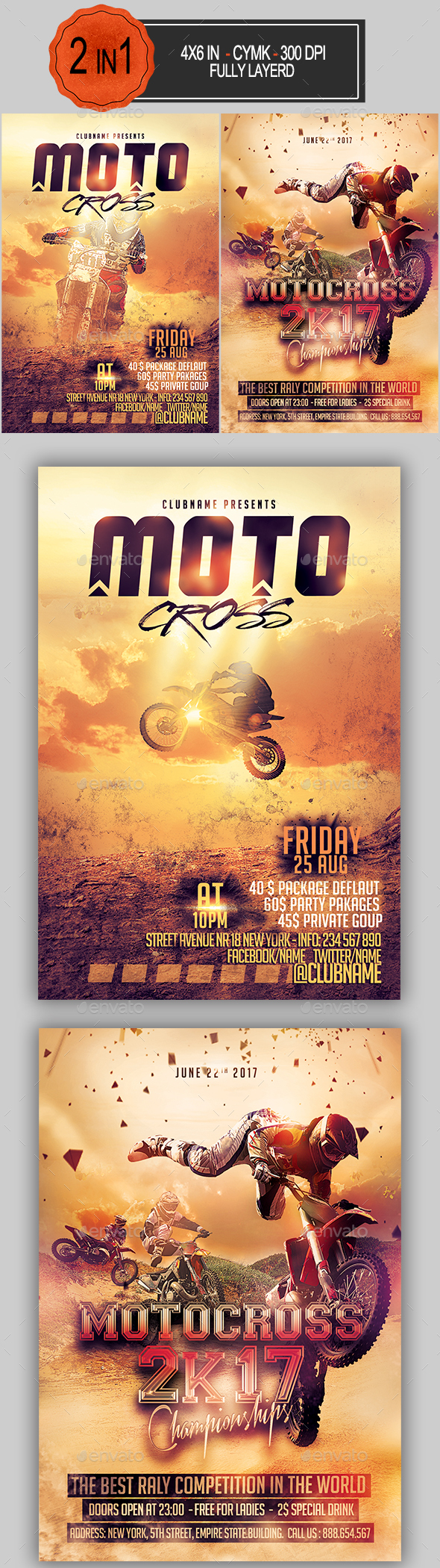 Motocross Flyer Bundle - Sports Events