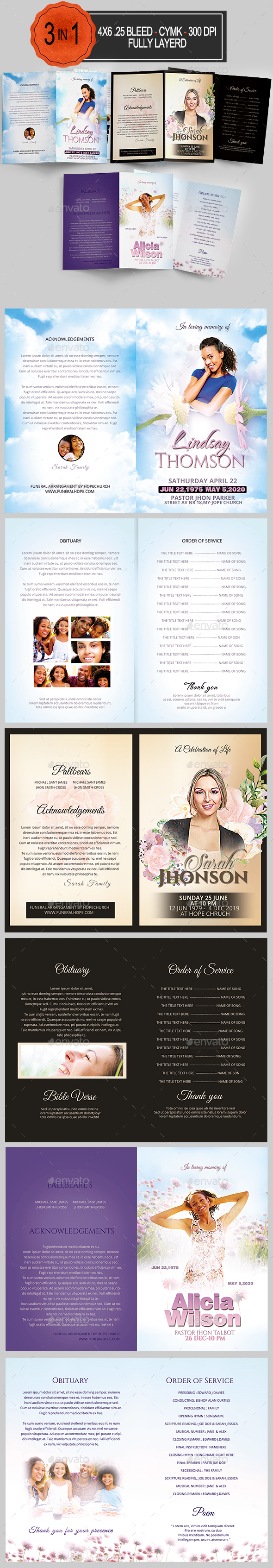 Funeral Program Bundle - Informational Brochures