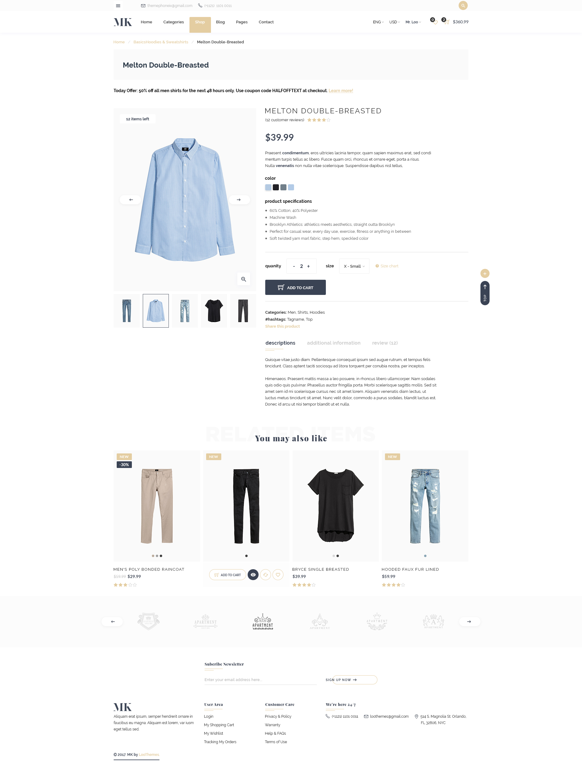 MK Shop - Awesome eCommrece Fashion PSD Template by kimchida | ThemeForest