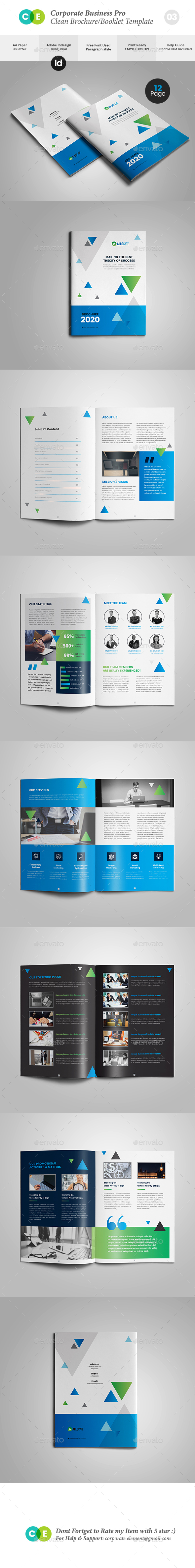 Business Clean Corporate Pro Brochure V03 - Brochures Print Templates