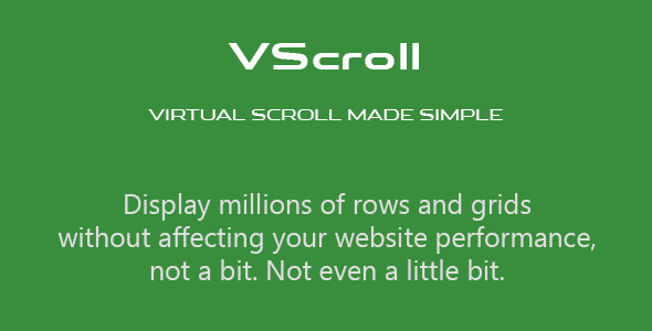 VScroll: Virtual Scroll Made Simple