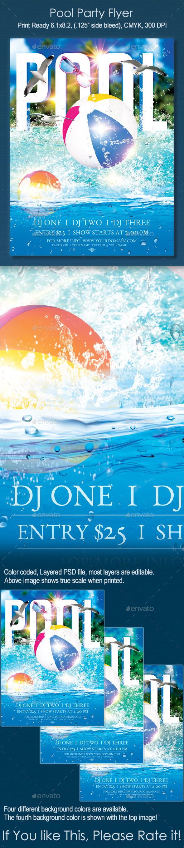 Pool Party Flyer - Clubs & Parties Events